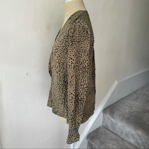Rag & Bone Shields Leopard Print Silk Top EUC - Picture 6 of 10